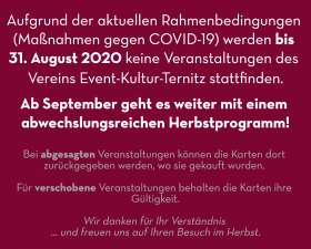 Bild zu Aktuelle Informationen zu Veranstaltungen des EKT