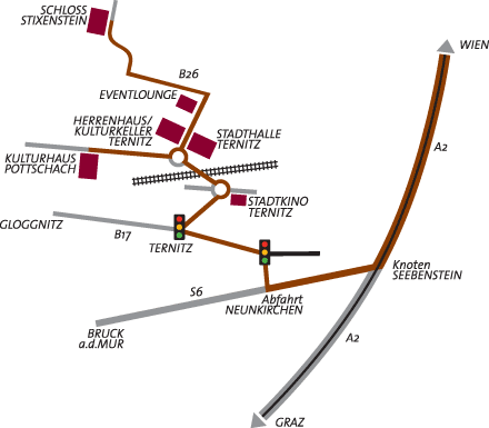 Anfahrtsplan zu den Veranstaltungsorten